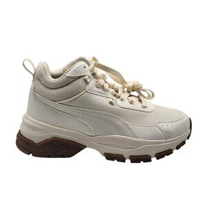 Puma Cassia Via Mid Beige Womens Shoes Size 7.5 Soft Foam Comfort Casual Sneaker